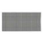 Black And White Glen Plaid Print Beach Towel