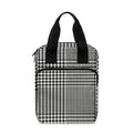 Black And White Glen Plaid Print Bible Tote Bag