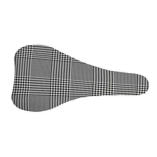 Black And White Glen Plaid Print Bicycle Seat Cover