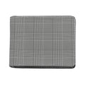 Black And White Glen Plaid Print Bifold Wallet