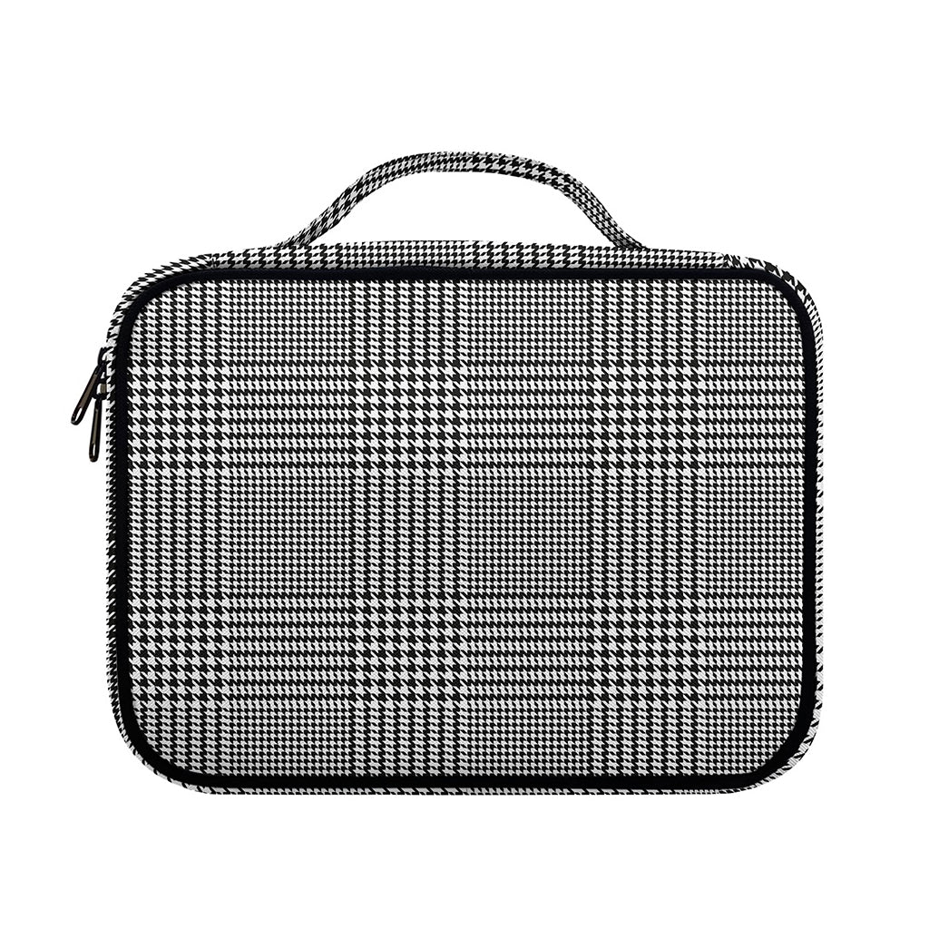 Black And White Glen Plaid Print Briefcase Bible Bag
