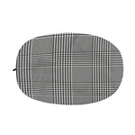 Black And White Glen Plaid Print Car Side Mirror Covers