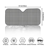 Black And White Glen Plaid Print Car Windshield Sun Shade