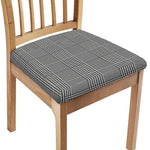 Black And White Glen Plaid Print Chair Cushion Cover