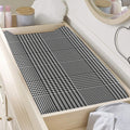 Black And White Glen Plaid Print Changing Pad Cover