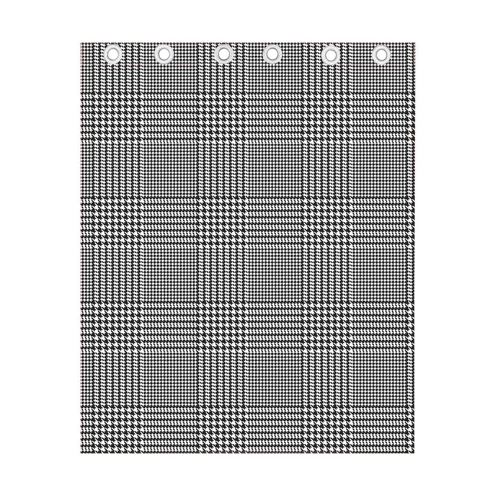 Black And White Glen Plaid Print Curtain