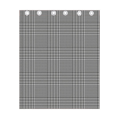 Black And White Glen Plaid Print Curtain