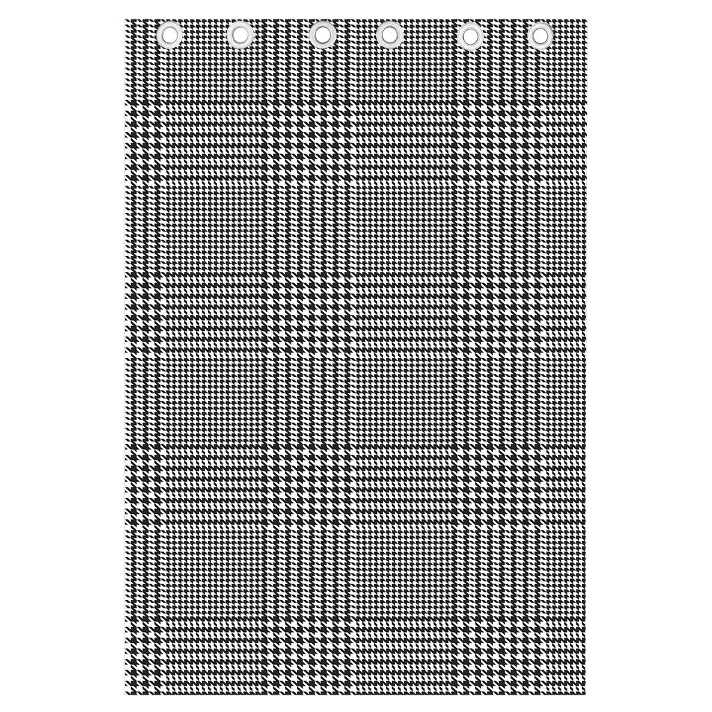 Black And White Glen Plaid Print Curtain