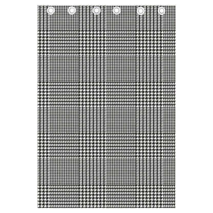 Black And White Glen Plaid Print Curtain