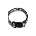 Black And White Glen Plaid Print Dog Collar