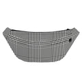 Black And White Glen Plaid Print Fanny Pack