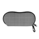 Black And White Glen Plaid Print Glasses Case