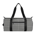 Black And White Glen Plaid Print Gym Bag