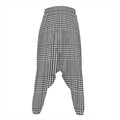 Black And White Glen Plaid Print Hammer Pants