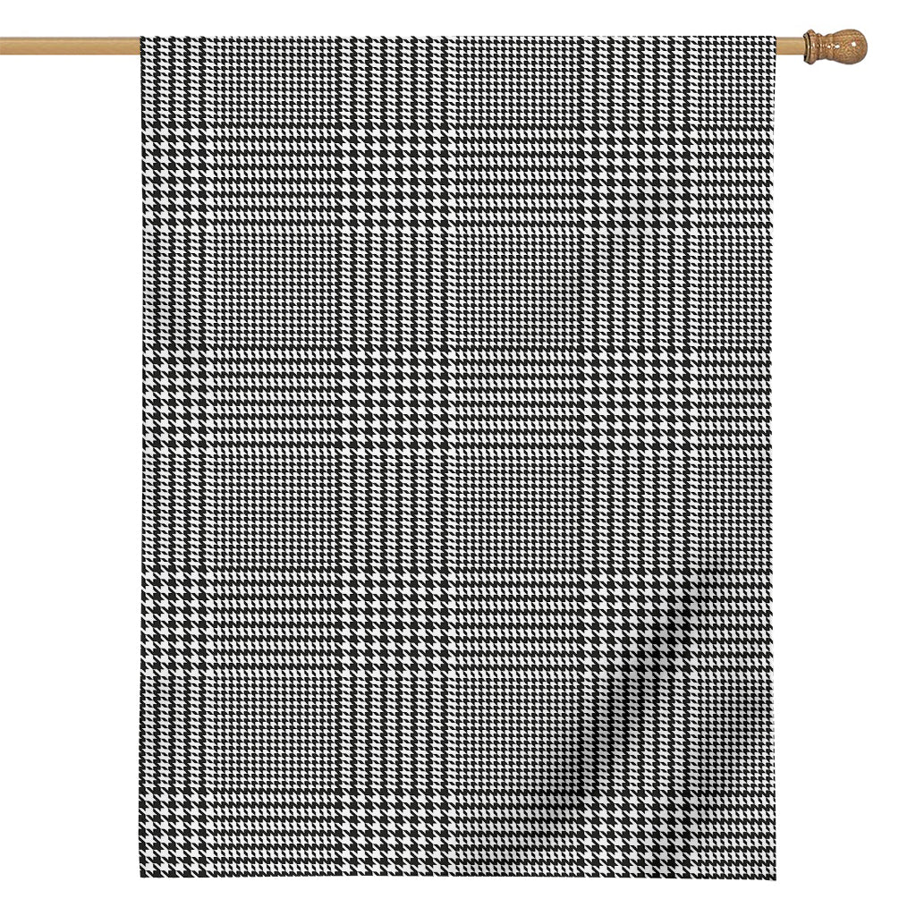 Black And White Glen Plaid Print House Flag