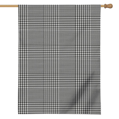 Black And White Glen Plaid Print House Flag