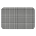 Black And White Glen Plaid Print Indoor Door Mat