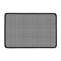 Black And White Glen Plaid Print Kitchen Mat