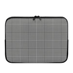 Black And White Glen Plaid Print Laptop Sleeve