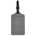 Black And White Glen Plaid Print Luggage Tag