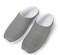 Black And White Glen Plaid Print Mesh Casual Shoes