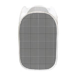 Black And White Glen Plaid Print Mesh Laundry Hamper