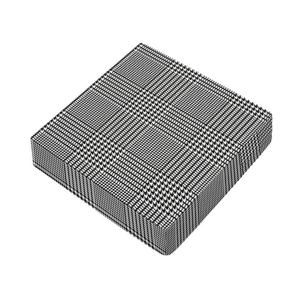 Black And White Glen Plaid Print Outdoor Seat Cushion Cover