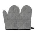 Black And White Glen Plaid Print Oven Mitts
