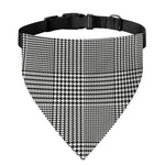 Black And White Glen Plaid Print Over The Collar Dog Bandana