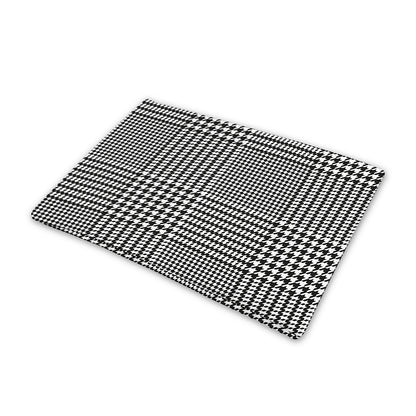 Black And White Glen Plaid Print Pet Cooling Mat Cover