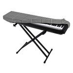 Black And White Glen Plaid Print Piano Keyboard Cover