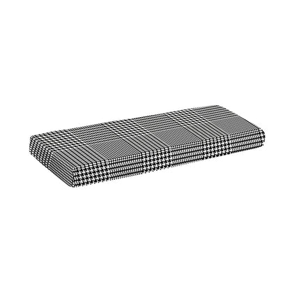 Black And White Glen Plaid Print Piano Keyboard Cover