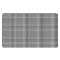 Black And White Glen Plaid Print Polyester Doormat