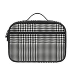 Black And White Glen Plaid Print Portable Lunch Bag