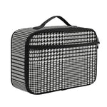 Black And White Glen Plaid Print Portable Lunch Bag