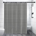 Black And White Glen Plaid Print Premium Shower Curtain