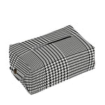 Black And White Glen Plaid Print Rectangle Tissue Box Cover