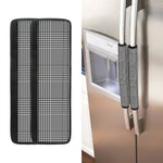 Black And White Glen Plaid Print Refrigerator Handle Covers