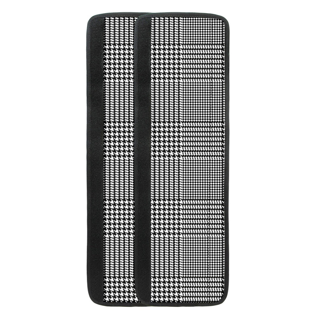 Black And White Glen Plaid Print Refrigerator Handle Covers