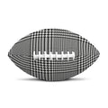 Black And White Glen Plaid Print Rugby Ball