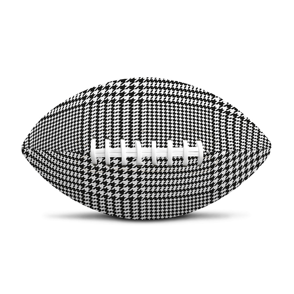 Black And White Glen Plaid Print Rugby Ball