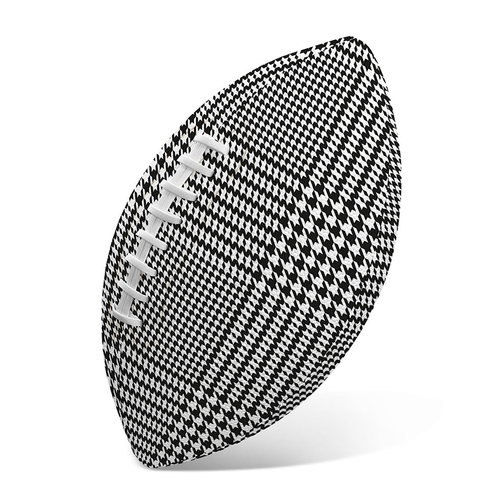 Black And White Glen Plaid Print Rugby Ball