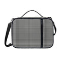 Black And White Glen Plaid Print Shoulder Strap Bible Bag