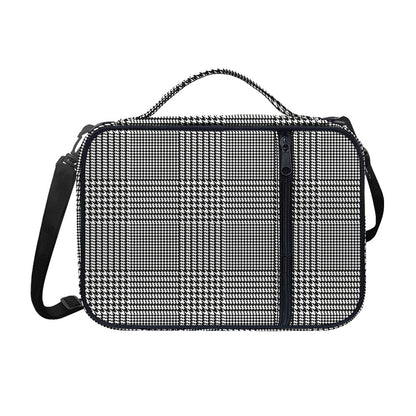 Black And White Glen Plaid Print Shoulder Strap Bible Bag