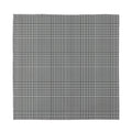 Black And White Glen Plaid Print Silk Bandana