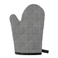 Black And White Glen Plaid Print Single Oven Mitt
