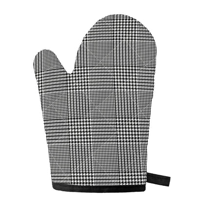 Black And White Glen Plaid Print Single Oven Mitt