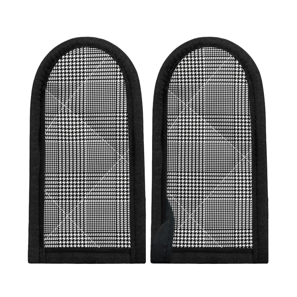 Black And White Glen Plaid Print Skillet Handle Cover