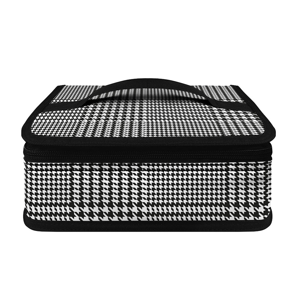 Black And White Glen Plaid Print Small Lunch Bag