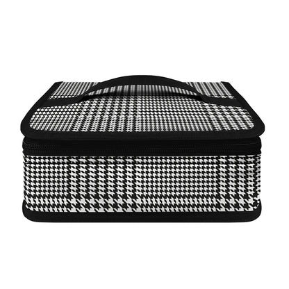 Black And White Glen Plaid Print Small Lunch Bag
